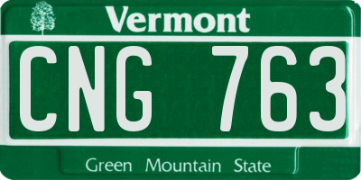 VT license plate CNG763