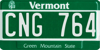 VT license plate CNG764
