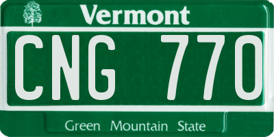 VT license plate CNG770