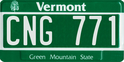 VT license plate CNG771