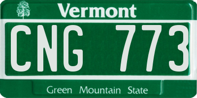 VT license plate CNG773