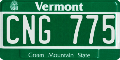 VT license plate CNG775