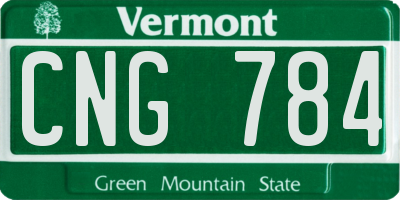 VT license plate CNG784