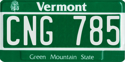 VT license plate CNG785