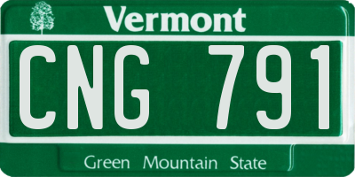VT license plate CNG791