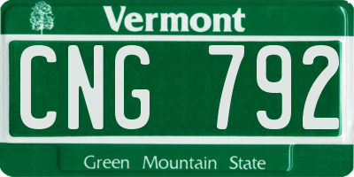 VT license plate CNG792
