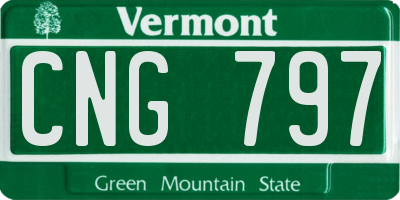 VT license plate CNG797