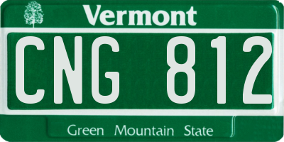 VT license plate CNG812