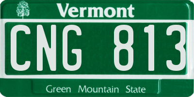 VT license plate CNG813