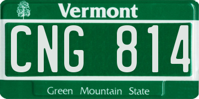 VT license plate CNG814