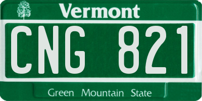 VT license plate CNG821