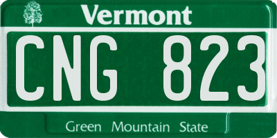 VT license plate CNG823