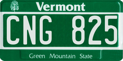 VT license plate CNG825