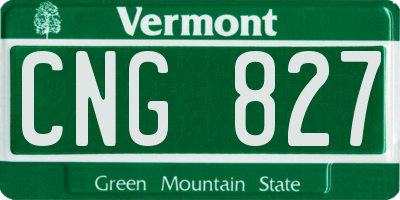 VT license plate CNG827