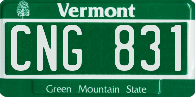 VT license plate CNG831