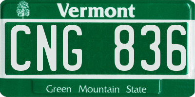 VT license plate CNG836