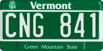VT license plate CNG841