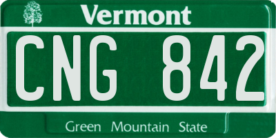 VT license plate CNG842