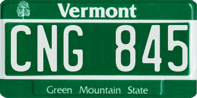 VT license plate CNG845