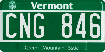 VT license plate CNG846