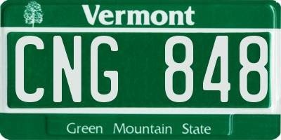 VT license plate CNG848