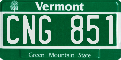 VT license plate CNG851