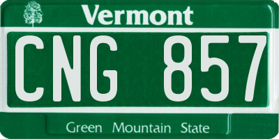 VT license plate CNG857