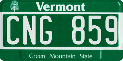 VT license plate CNG859