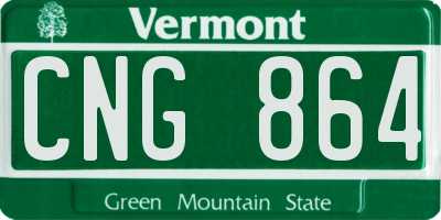 VT license plate CNG864