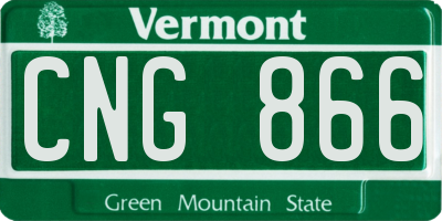 VT license plate CNG866