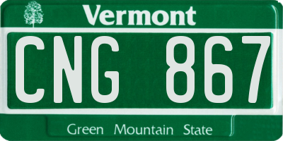 VT license plate CNG867