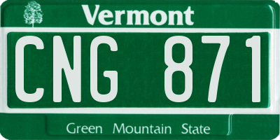 VT license plate CNG871