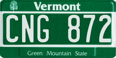 VT license plate CNG872