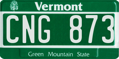 VT license plate CNG873