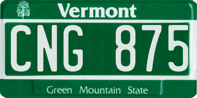 VT license plate CNG875