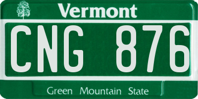 VT license plate CNG876