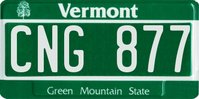 VT license plate CNG877