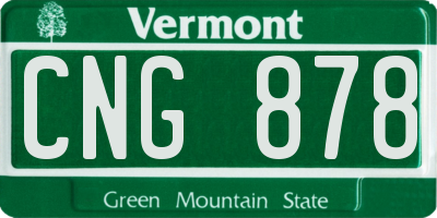 VT license plate CNG878