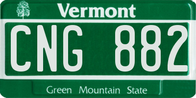 VT license plate CNG882