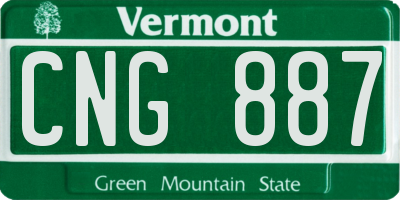 VT license plate CNG887