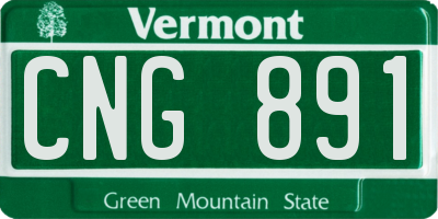VT license plate CNG891