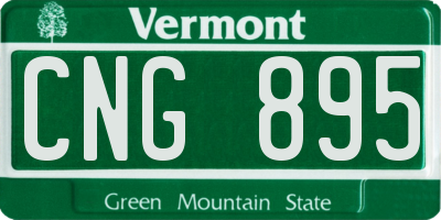 VT license plate CNG895