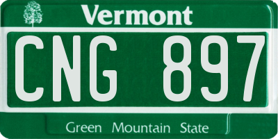VT license plate CNG897
