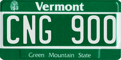 VT license plate CNG900