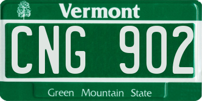 VT license plate CNG902