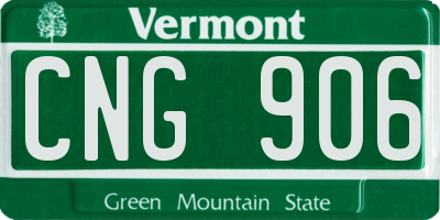 VT license plate CNG906
