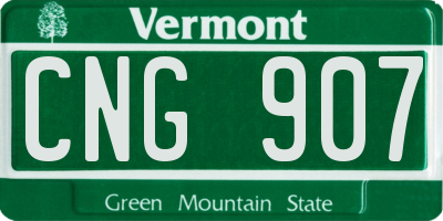 VT license plate CNG907