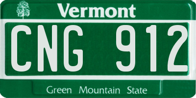 VT license plate CNG912