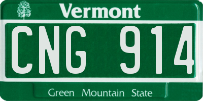 VT license plate CNG914