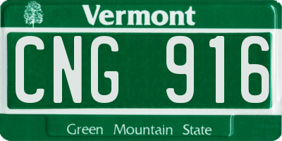 VT license plate CNG916
